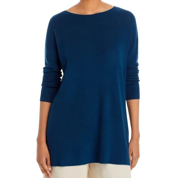 Eileen Fisher Boat Neck Tunic In Blumm Merino Wool ASO General Hospital Size S - Picture 4 of 10